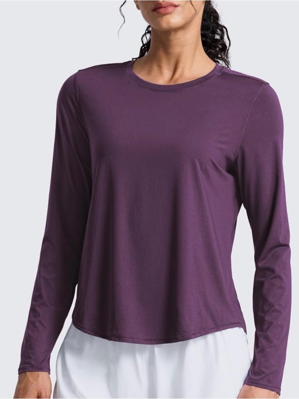 CRZ YOGA Lightweight Workout Long Sleeve Shirts for Women
